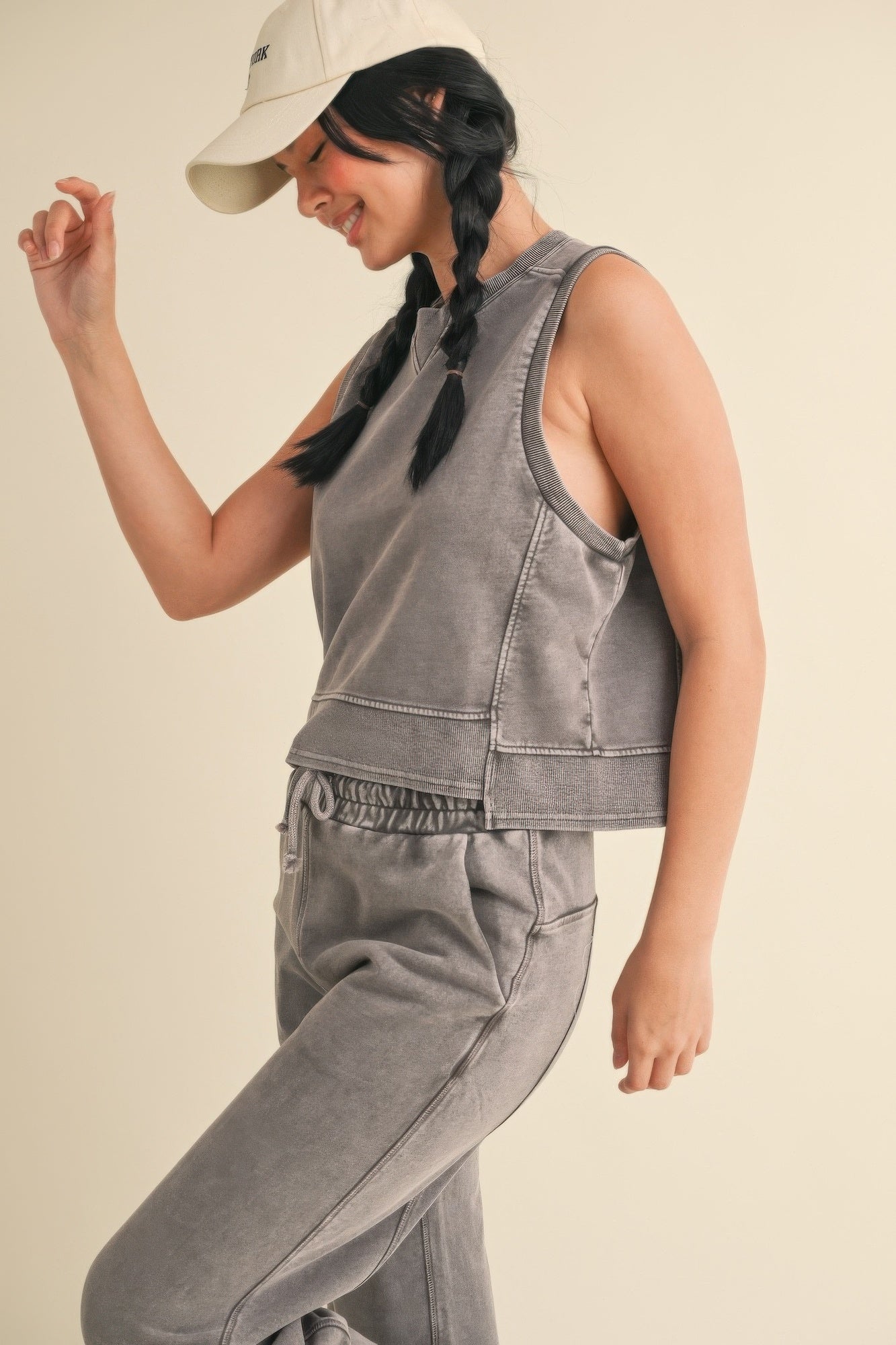 Mineral Wash Sleeveless Top - Wear Arielle
