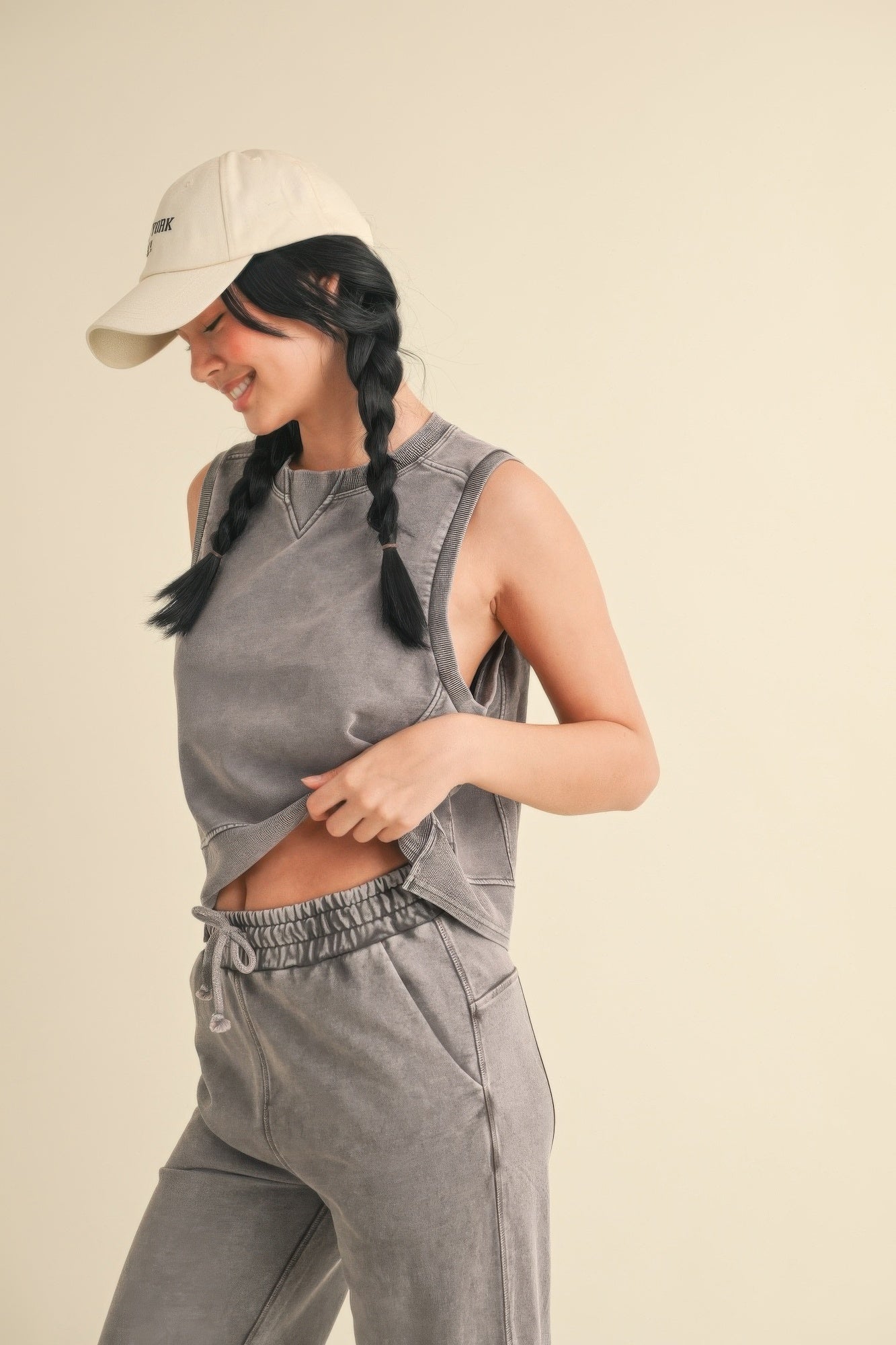 Mineral Wash Sleeveless Top - Wear Arielle