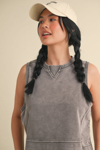 Mineral Wash Sleeveless Top - Wear Arielle