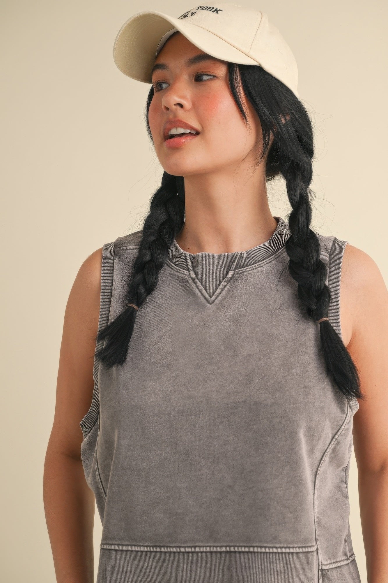 Mineral Wash Sleeveless Top - Wear Arielle