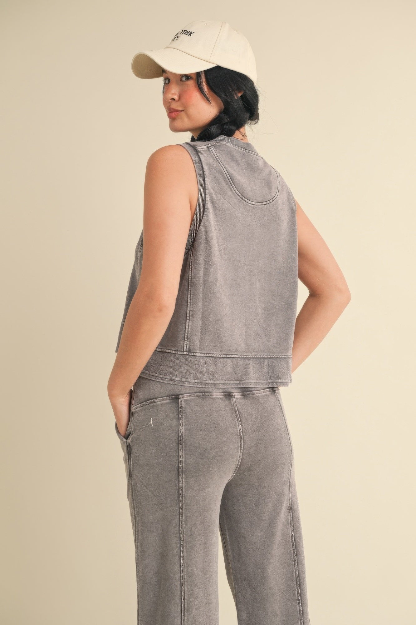 Mineral Wash Sleeveless Top - Wear Arielle