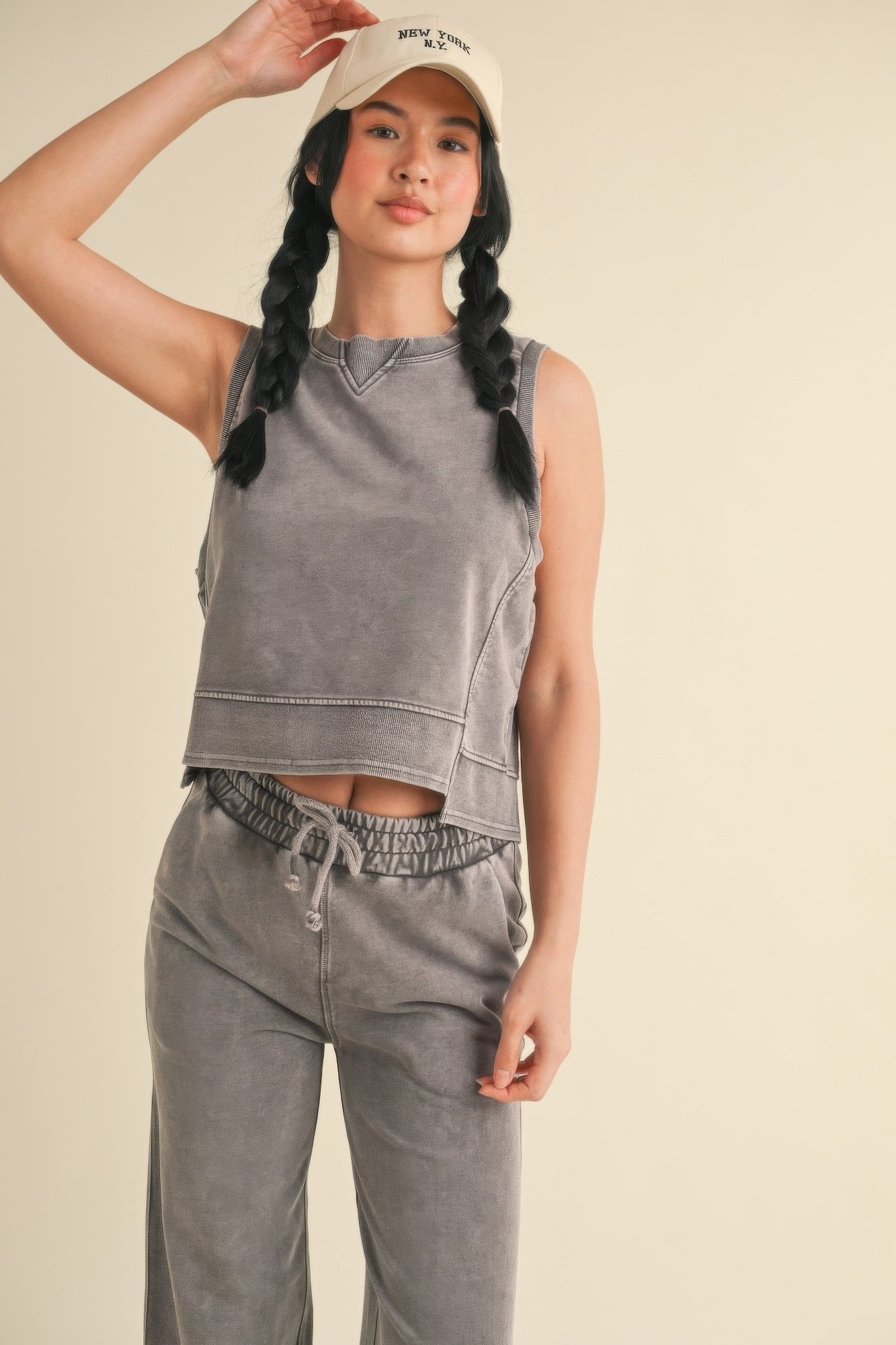 Mineral Wash Sleeveless Top - Wear Arielle