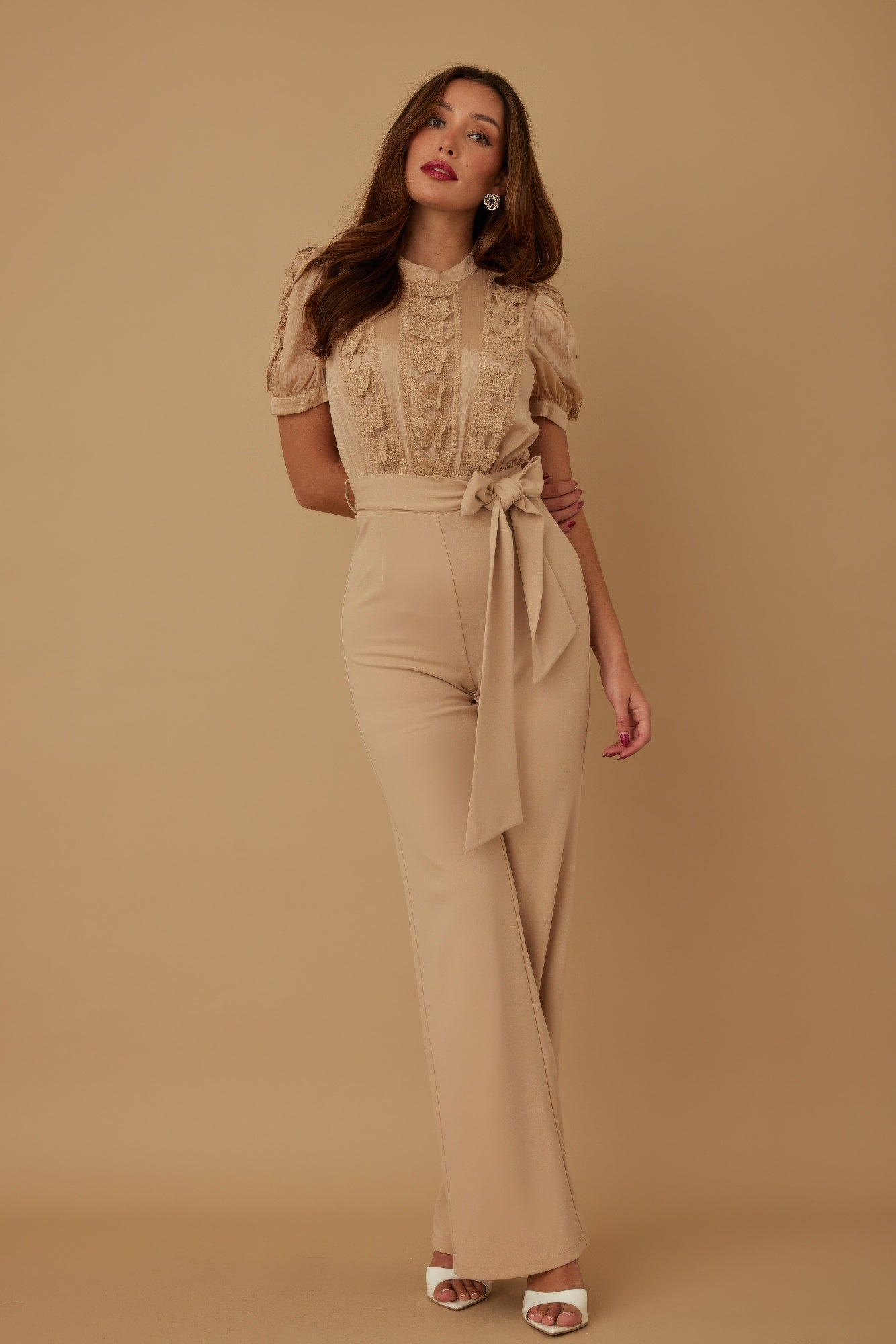 Multi Butterfly Sheer Pattern Jumpsuit - Wear Arielle