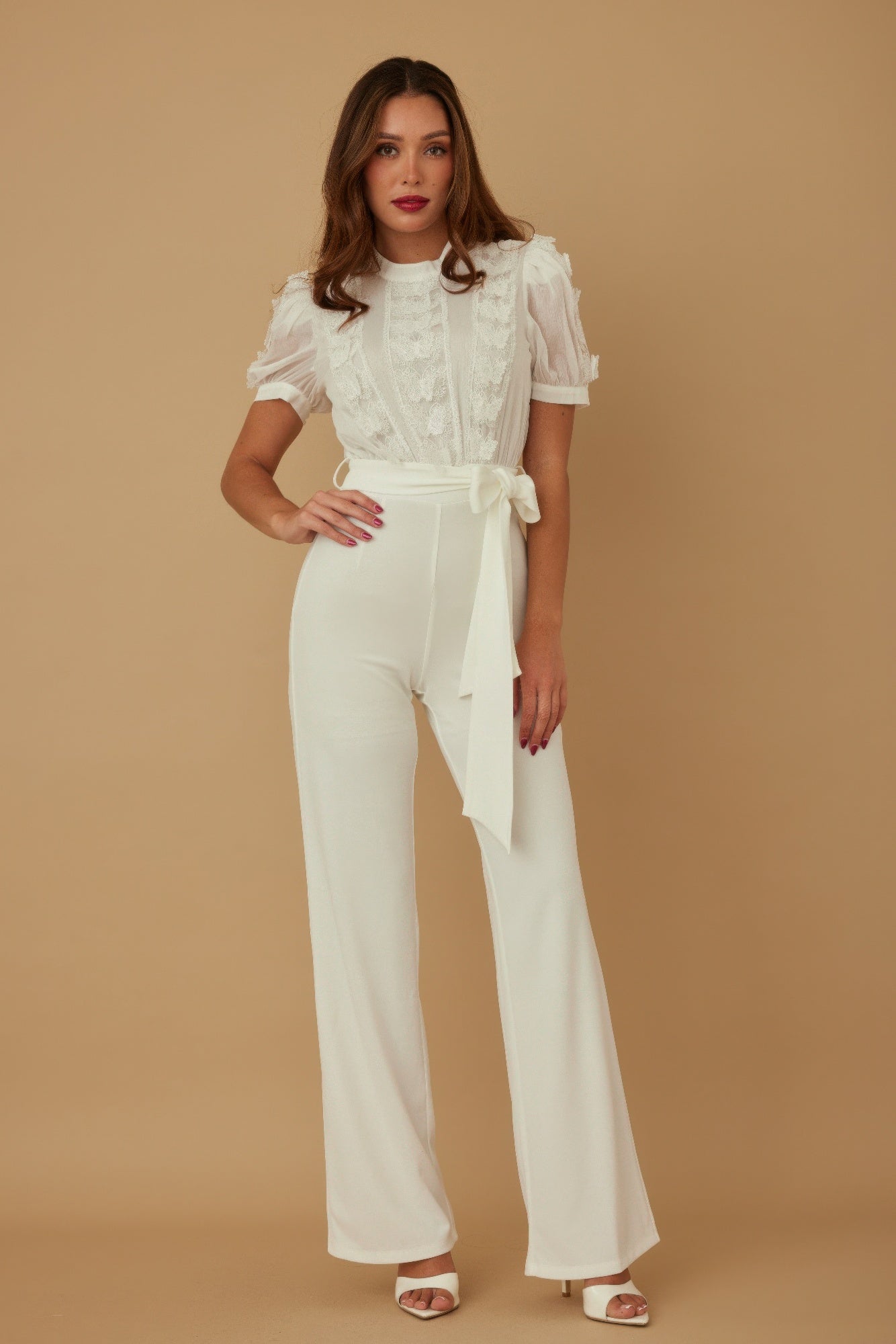 Multi Butterfly Sheer Pattern Jumpsuit - Wear Arielle