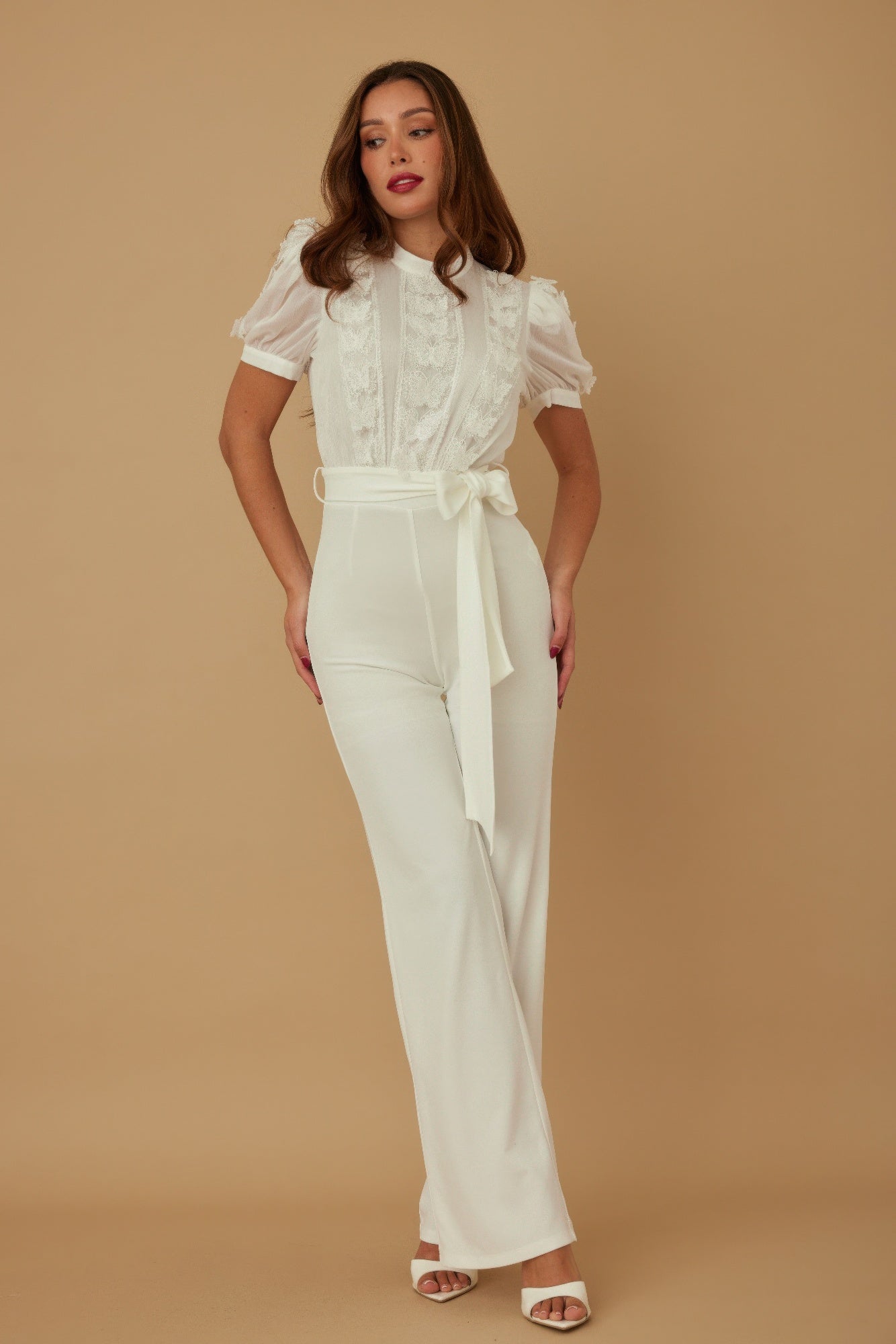 Multi Butterfly Sheer Pattern Jumpsuit - Wear Arielle