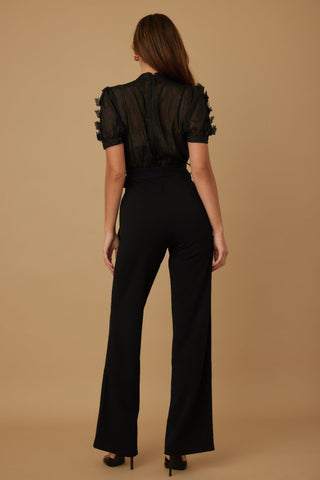 Multi Butterfly Sheer Pattern Jumpsuit - Wear Arielle