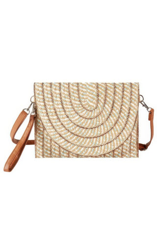 Multi Color Straw Clutch & Crossbody Bag - Wear Arielle
