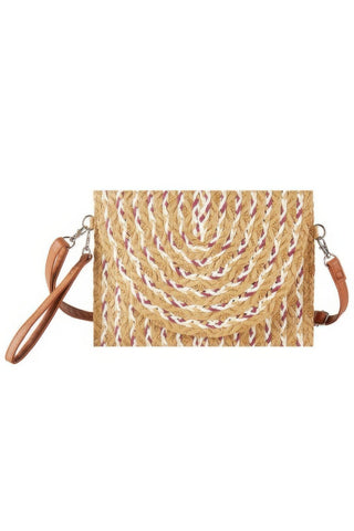 Multi Color Straw Clutch & Crossbody Bag - Wear Arielle