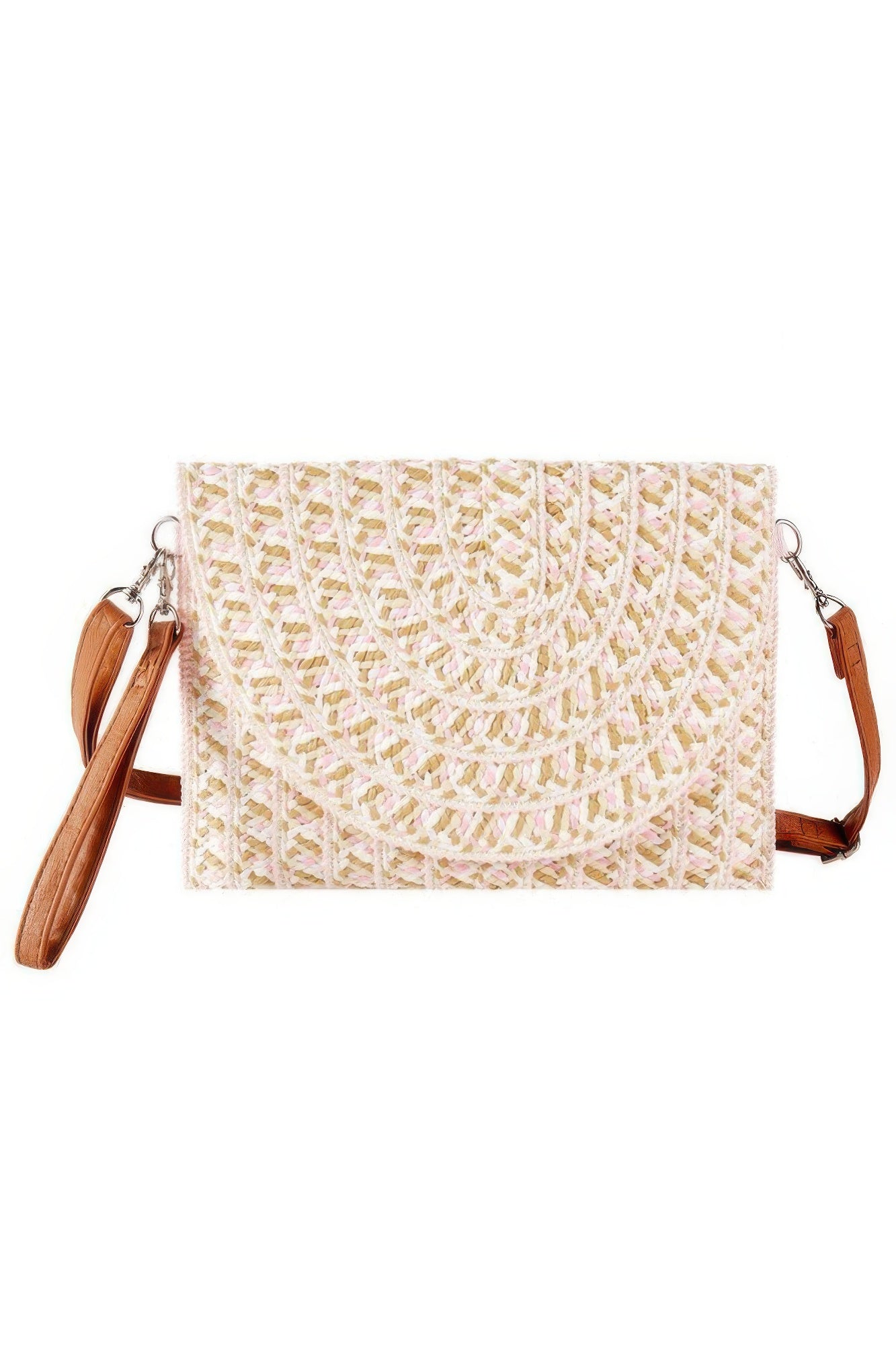 Multi Color Straw Clutch & Crossbody Bag - Wear Arielle