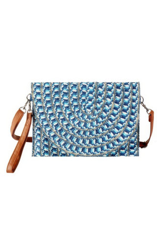 Multi Color Straw Clutch & Crossbody Bag - Wear Arielle