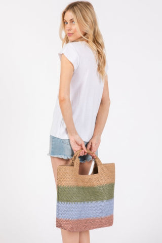 Multi Color Stripe Tote Bag - Wear Arielle