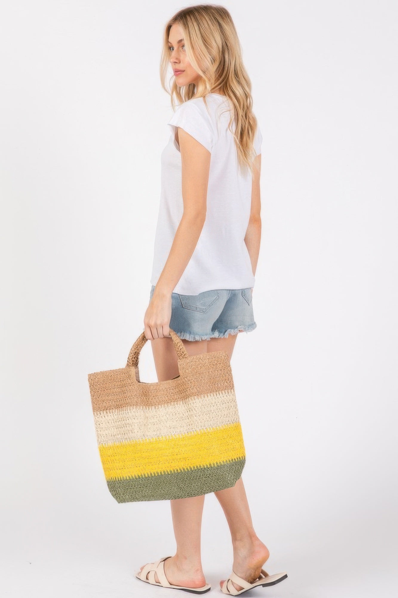 Multi Color Stripe Tote Bag - Wear Arielle