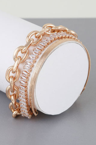 Multi Crystal Chain Bracelet - Wear Arielle