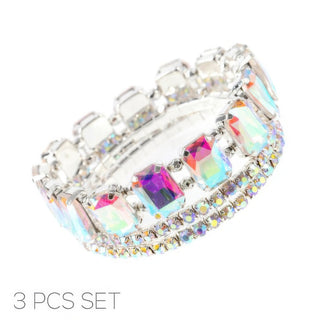 Multi - cut Prong - set Crystal Bracelet Set - Wear Arielle