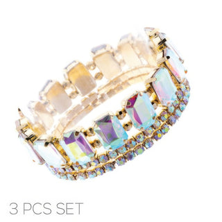 Multi - cut Prong - set Crystal Bracelet Set - Wear Arielle