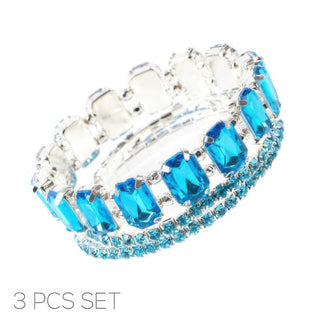 Multi - cut Prong - set Crystal Bracelet Set - Wear Arielle