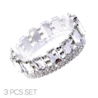 Multi - cut Prong - set Crystal Bracelet Set - Wear Arielle