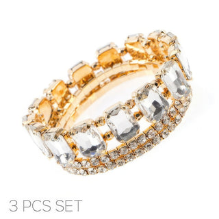 Multi - cut Prong - set Crystal Bracelet Set - Wear Arielle