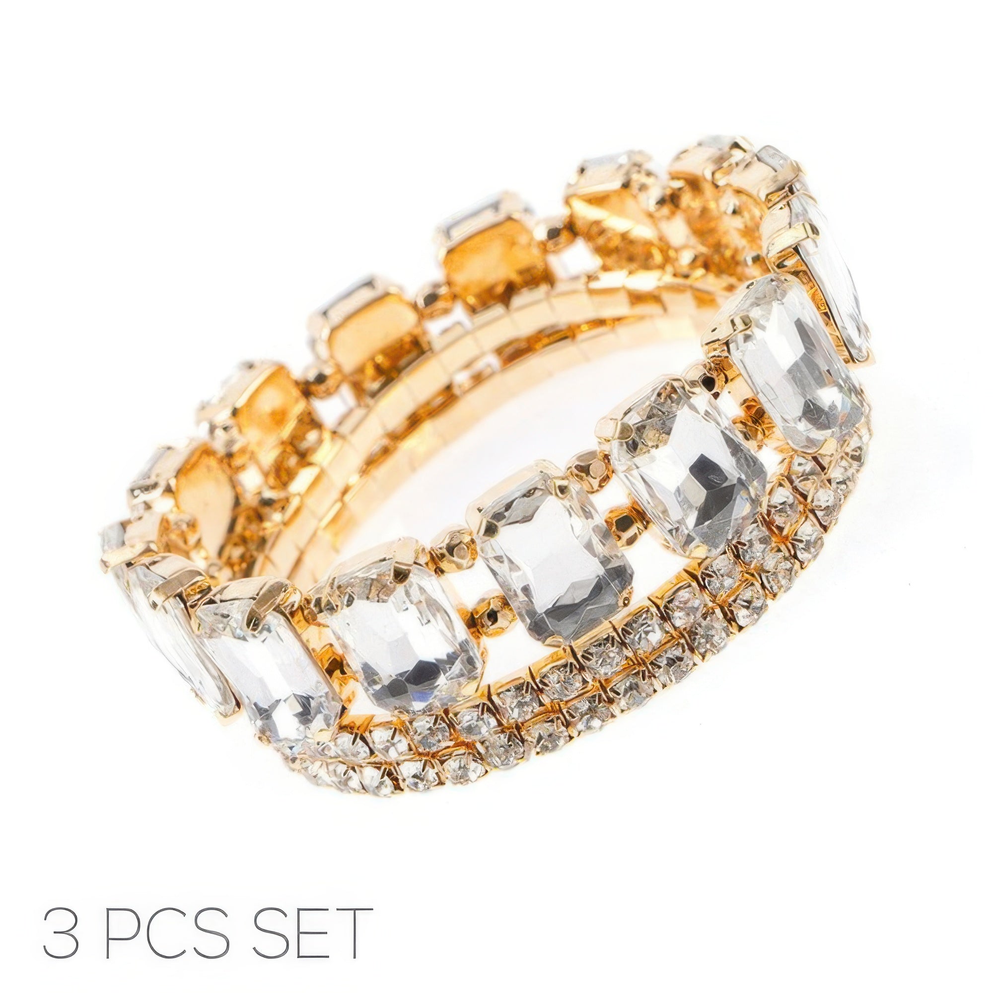 Multi - cut Prong - set Crystal Bracelet Set - Wear Arielle