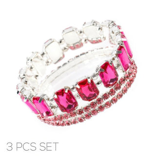 Multi - cut Prong - set Crystal Bracelet Set - Wear Arielle