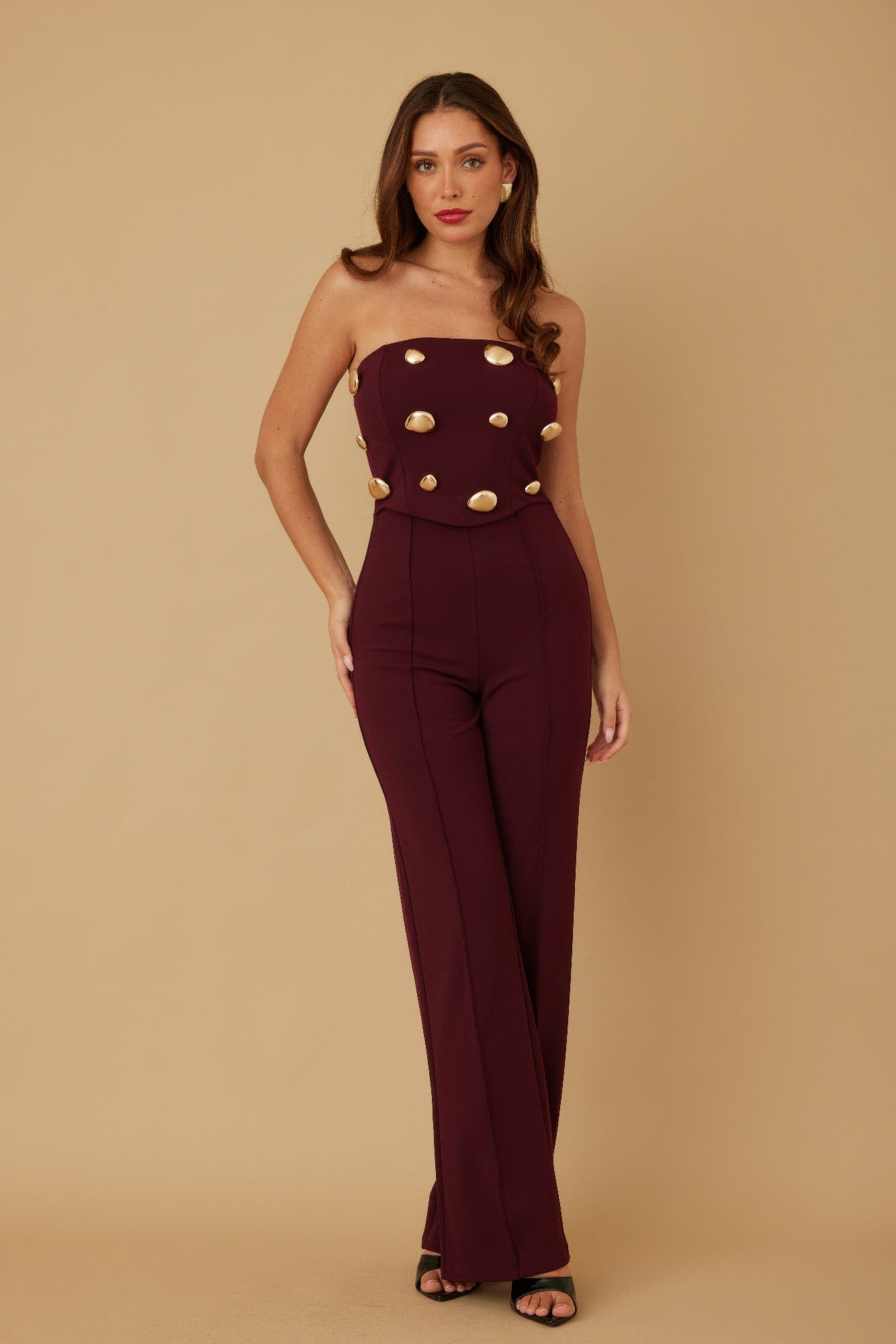 Multi Flat Mirror Stone Jumpsuit - Wear Arielle