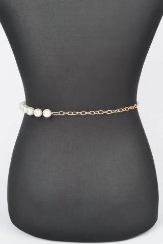 Multi Layered Pearl Chain Belt - Wear Arielle