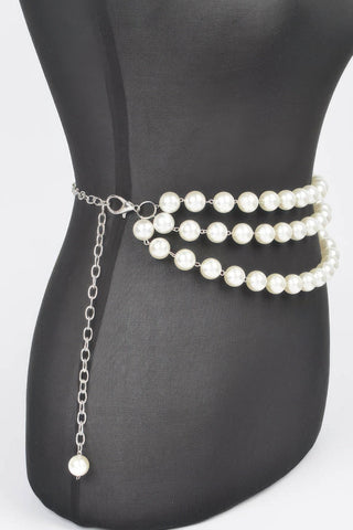 Multi Layered Pearl Chain Belt - Wear Arielle