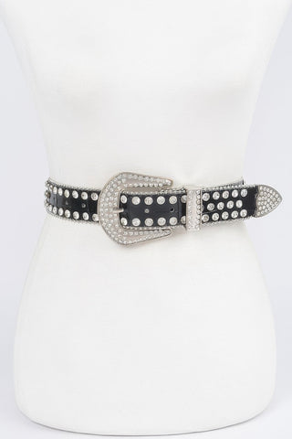 Multi Metal Stone Studded Plus Belt - Wear Arielle