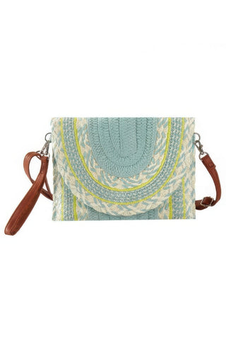 Multi Pattern Straw Clutch & Crossbody Bag - Wear Arielle