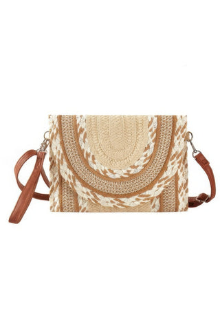 Multi Pattern Straw Clutch & Crossbody Bag - Wear Arielle