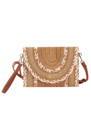 Multi Pattern Straw Clutch & Crossbody Bag - Wear Arielle