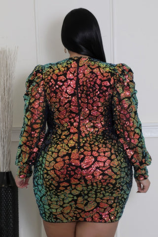 Non - stretch Round Neckline Dress - Wear Arielle