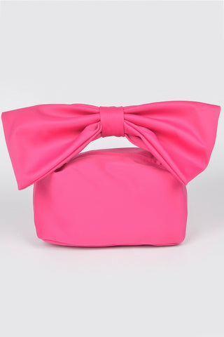 Nylon Bow Handle Women's Clutch Bag - Wear Arielle