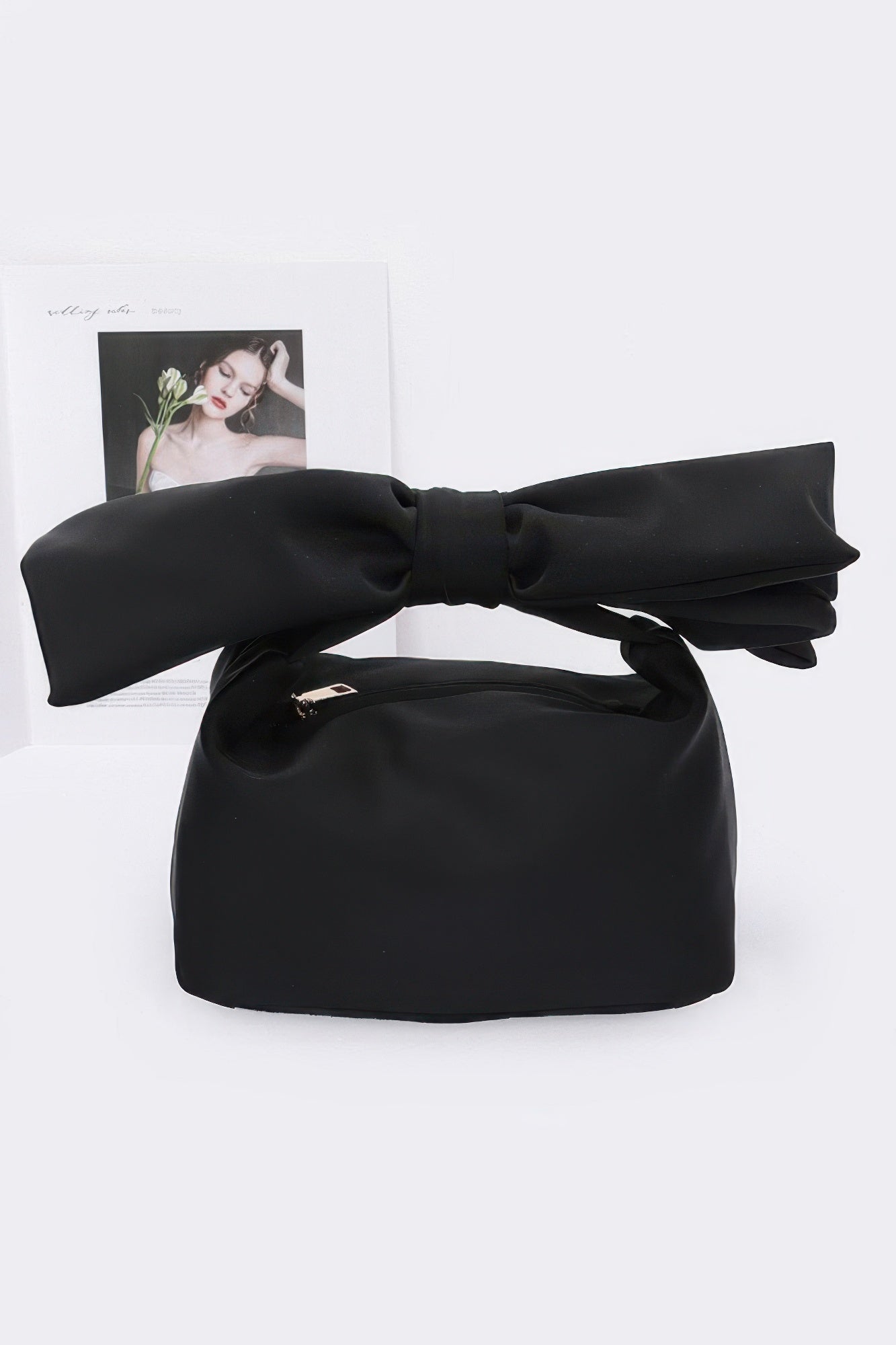 Nylon Bow Handle Women's Clutch Bag - Wear Arielle