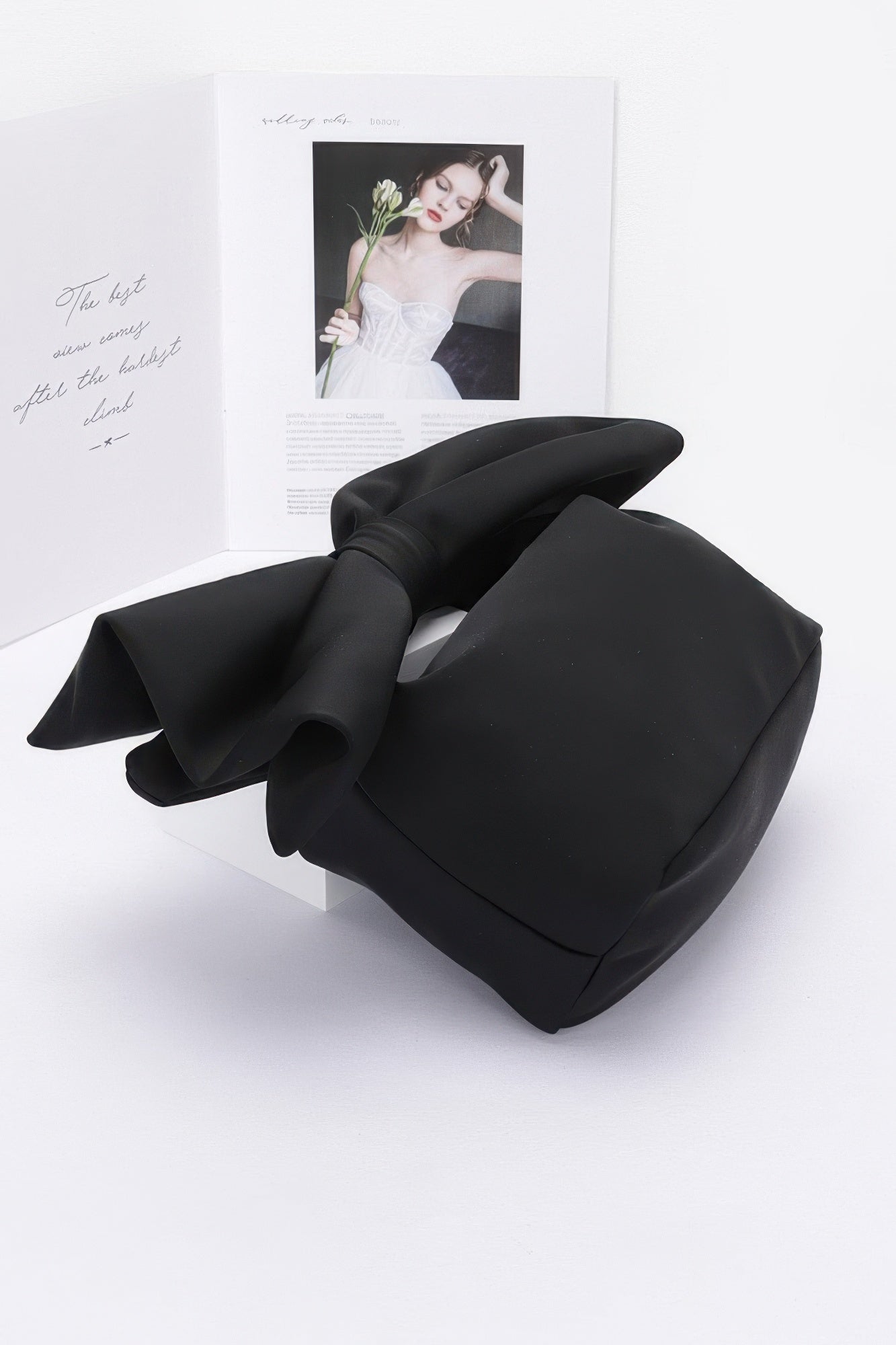 Nylon Bow Handle Women's Clutch Bag - Wear Arielle