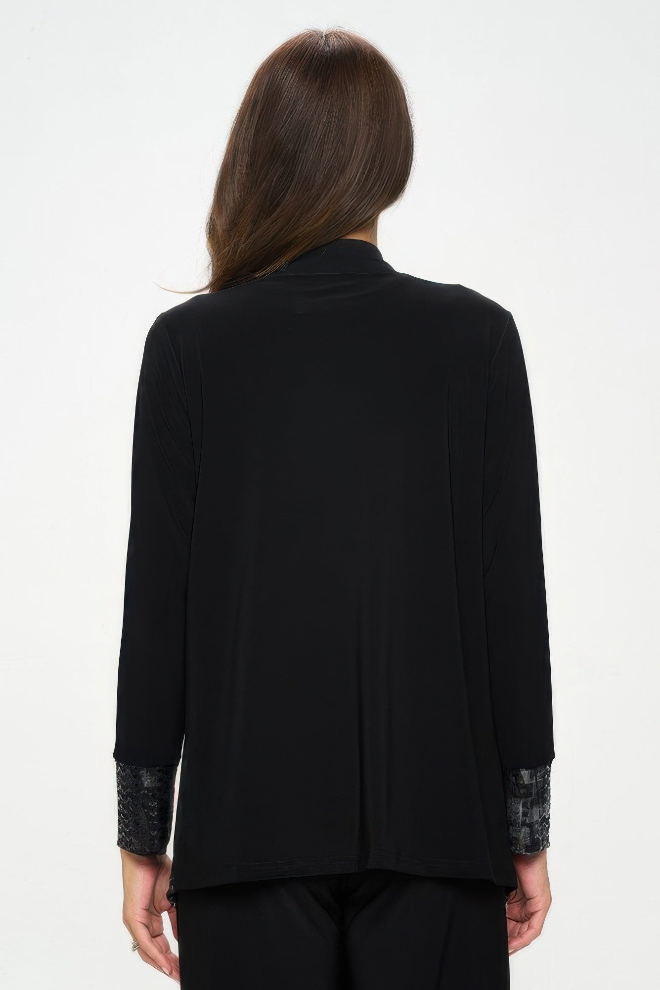 Nylon Foil Sequin Contrast Jacket - Wear Arielle