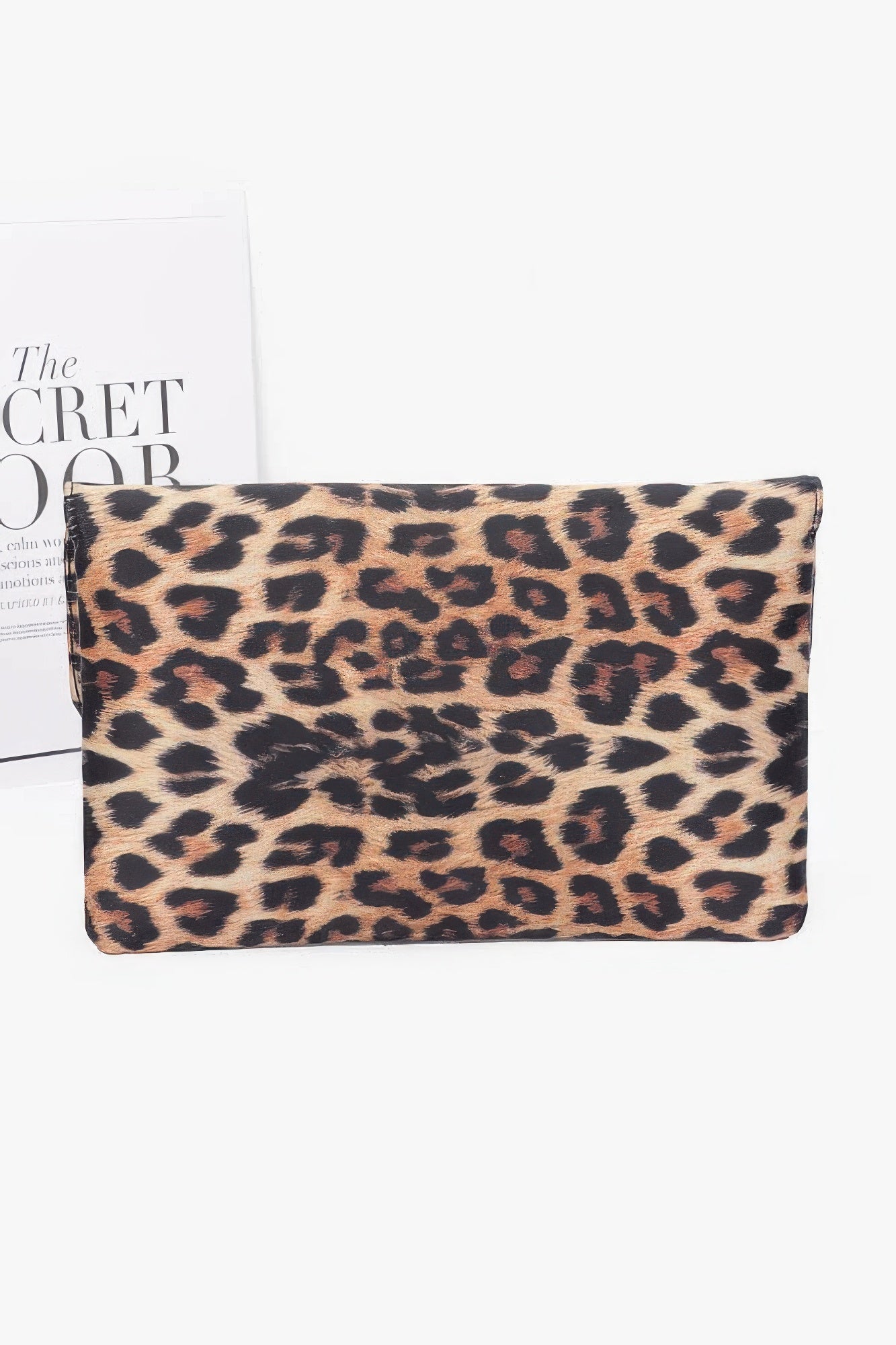 Nylon Leopard Metal Studded Clutch Bag - Wear Arielle