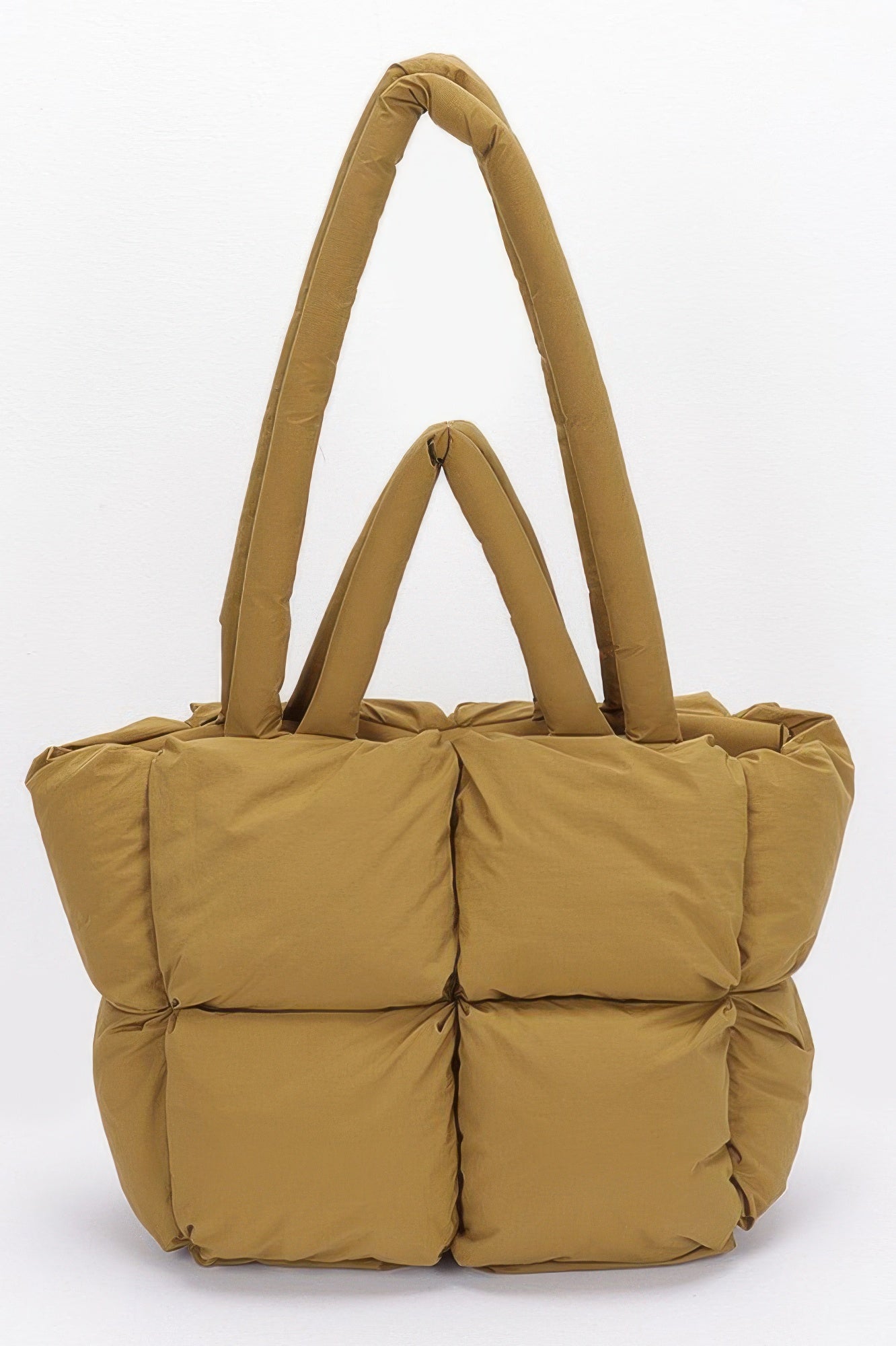 Nylon Quilted Padded Tote Bag - Wear Arielle