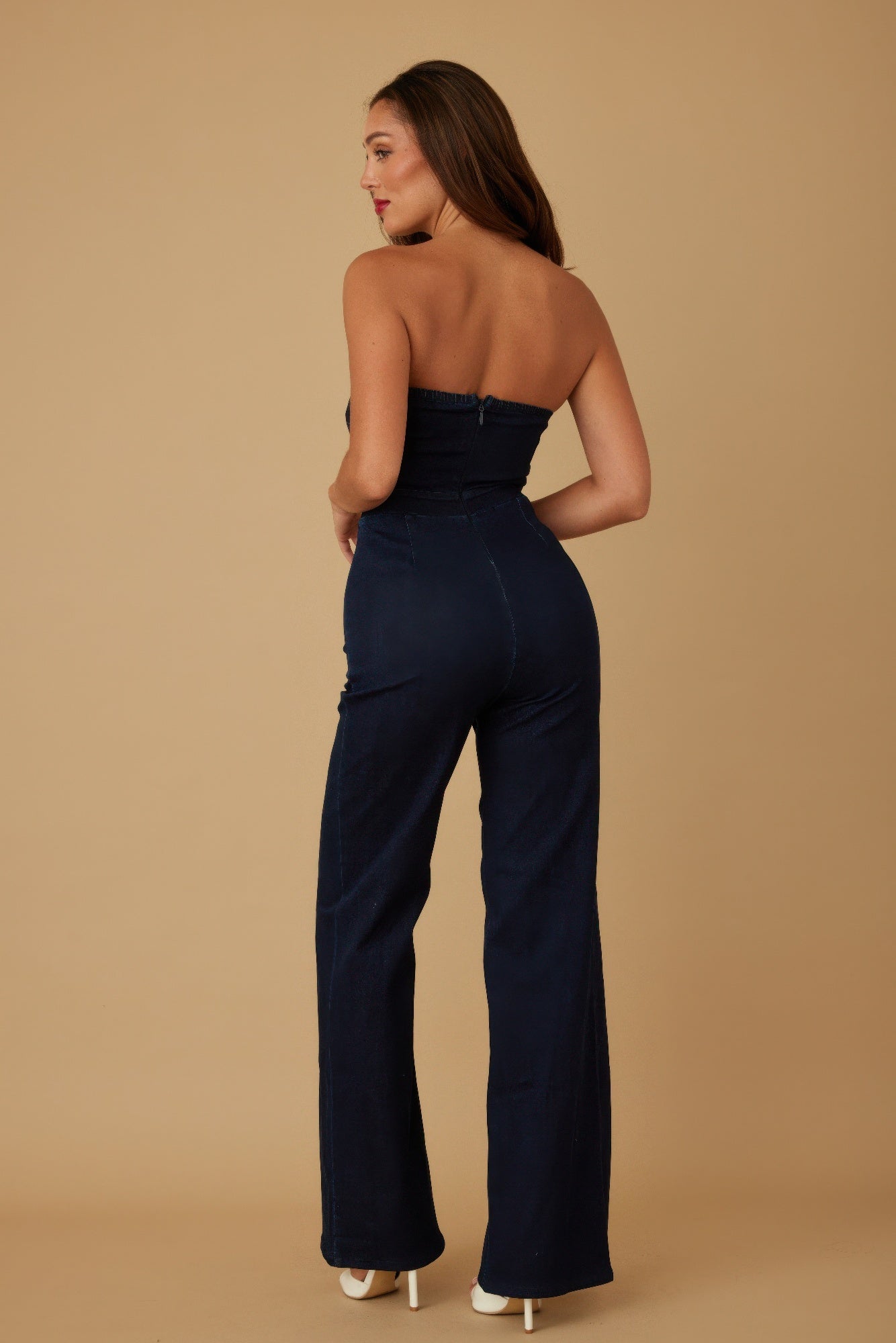 Open Flap Layer Strapless Jumpsuit - Wear Arielle