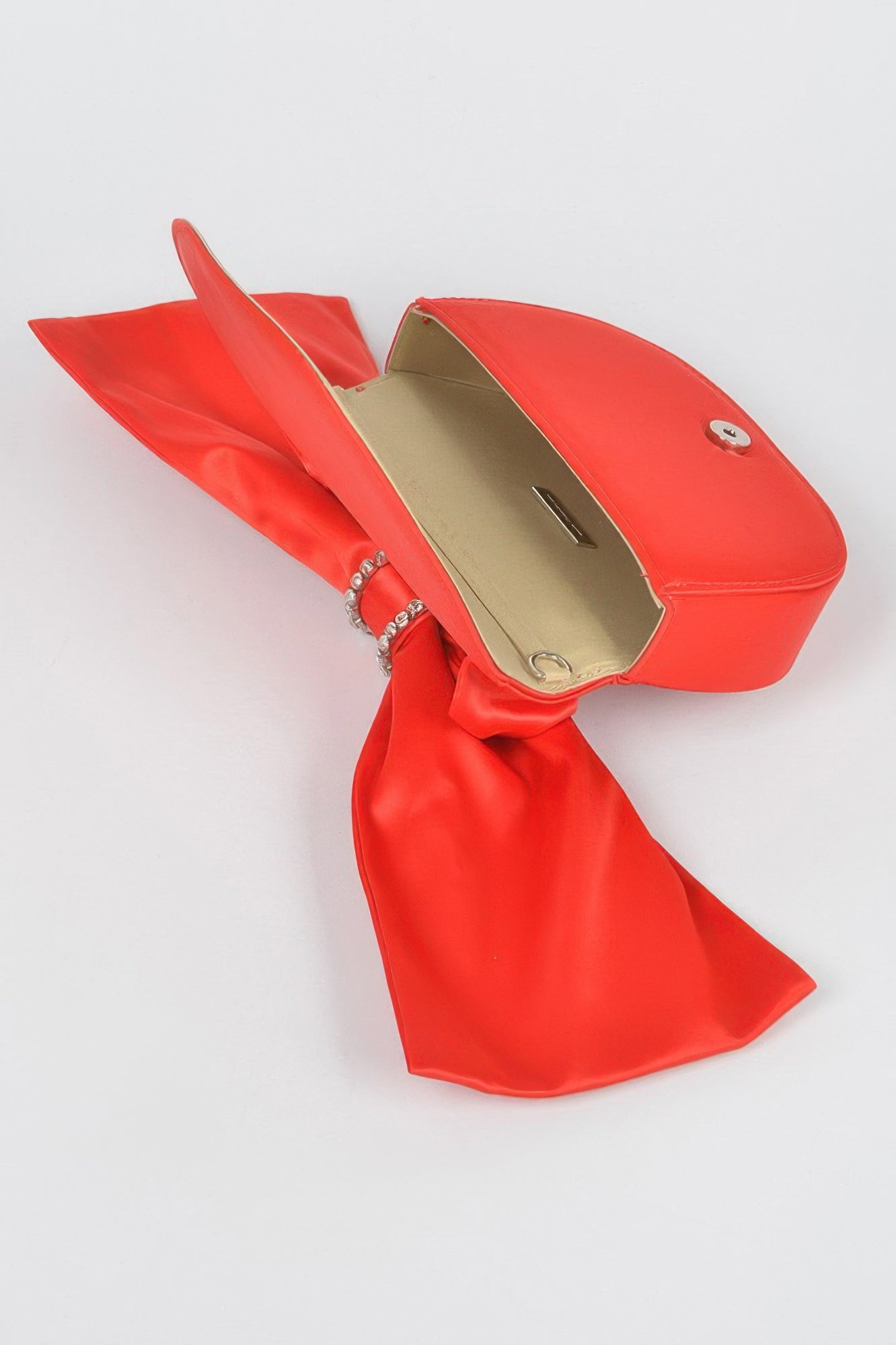 Oversized Bow Handle Satin Crossbody Bag - Wear Arielle