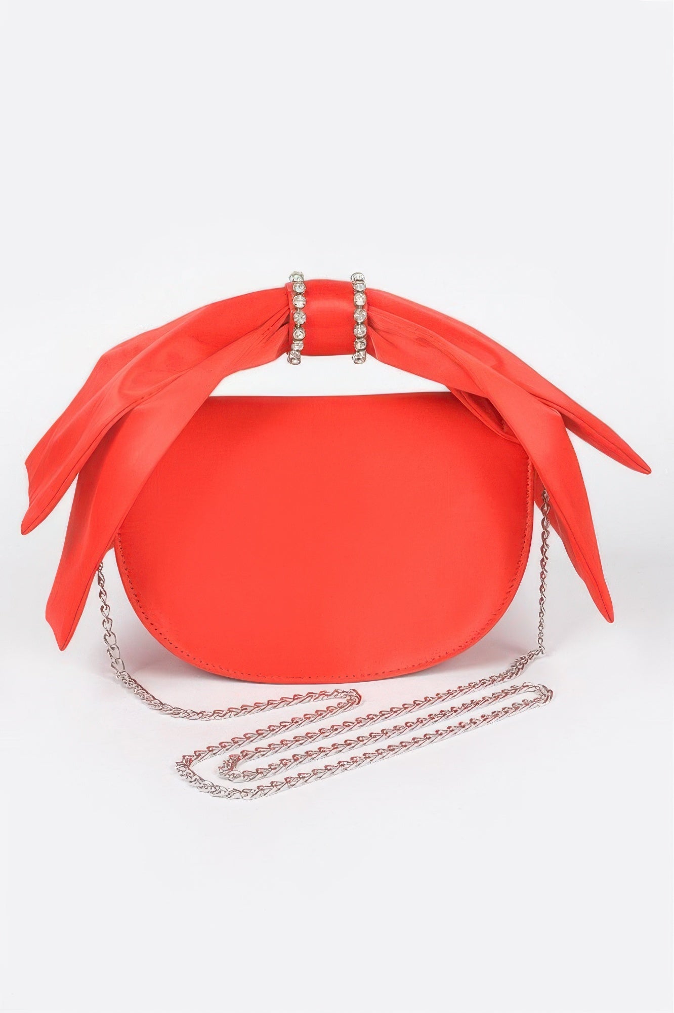 Oversized Bow Handle Satin Crossbody Bag - Wear Arielle