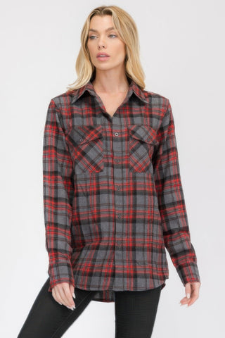 Oversized Plaid Flannel - Wear Arielle
