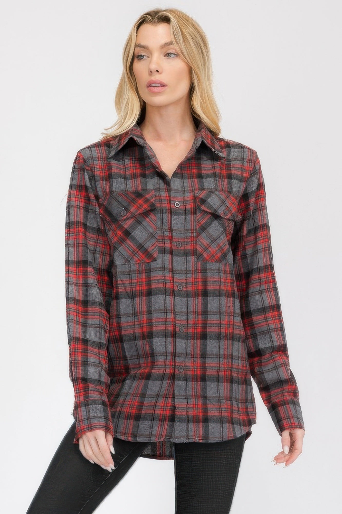 Oversized Plaid Flannel - Wear Arielle