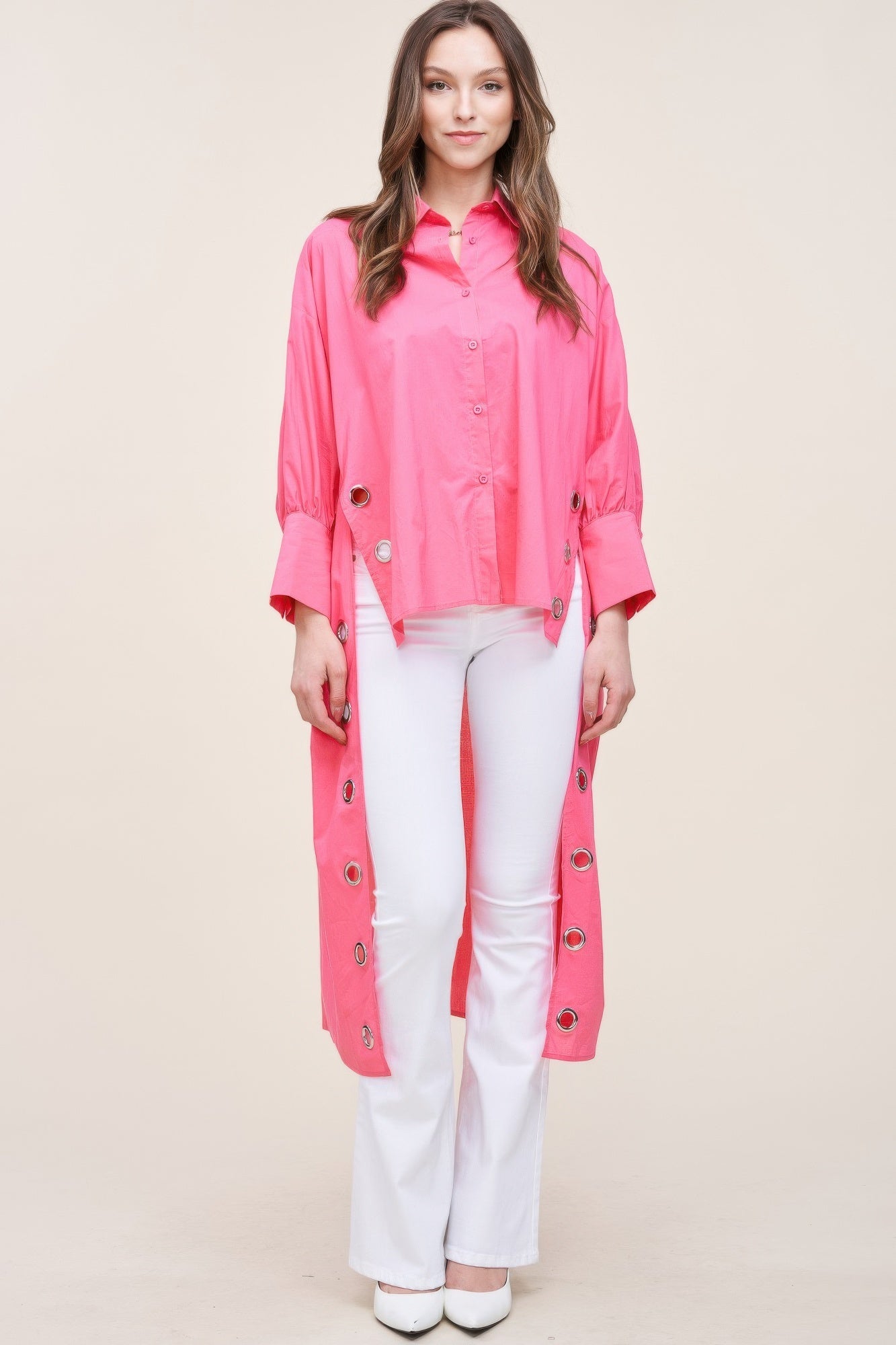 Oversized Shirt With Long Back - Wear Arielle