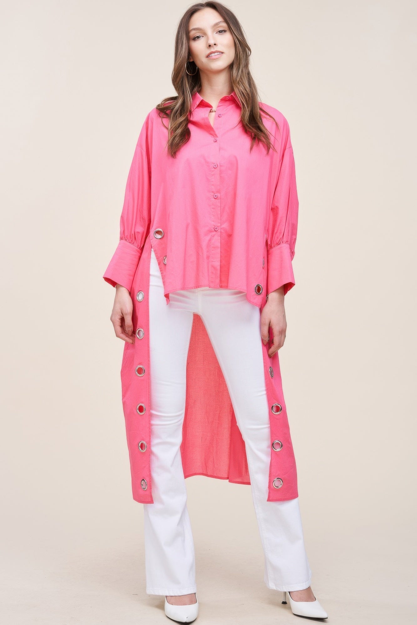 Oversized Shirt With Long Back - Wear Arielle