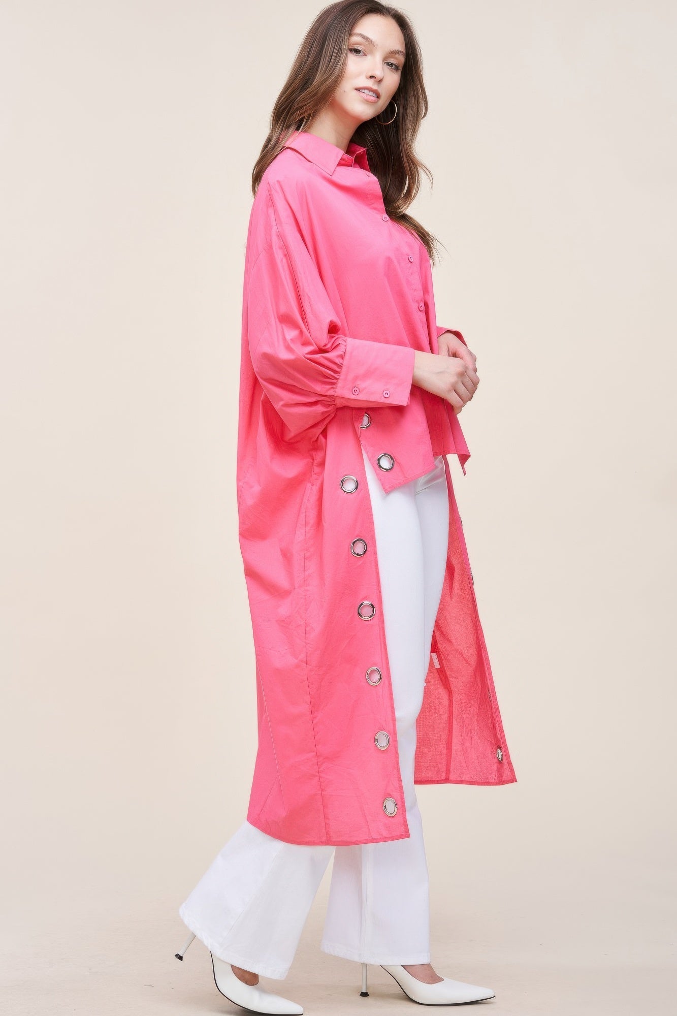 Oversized Shirt With Long Back - Wear Arielle
