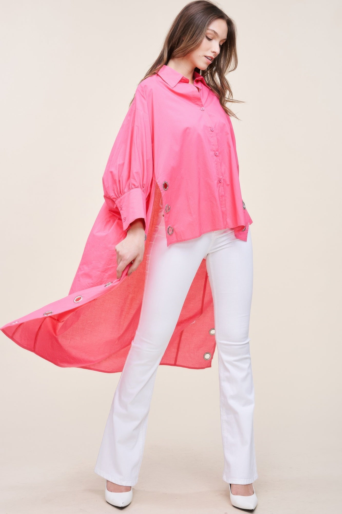 Oversized Shirt With Long Back - Wear Arielle