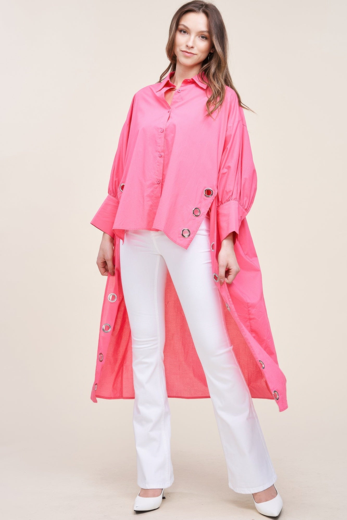 Oversized Shirt With Long Back - Wear Arielle