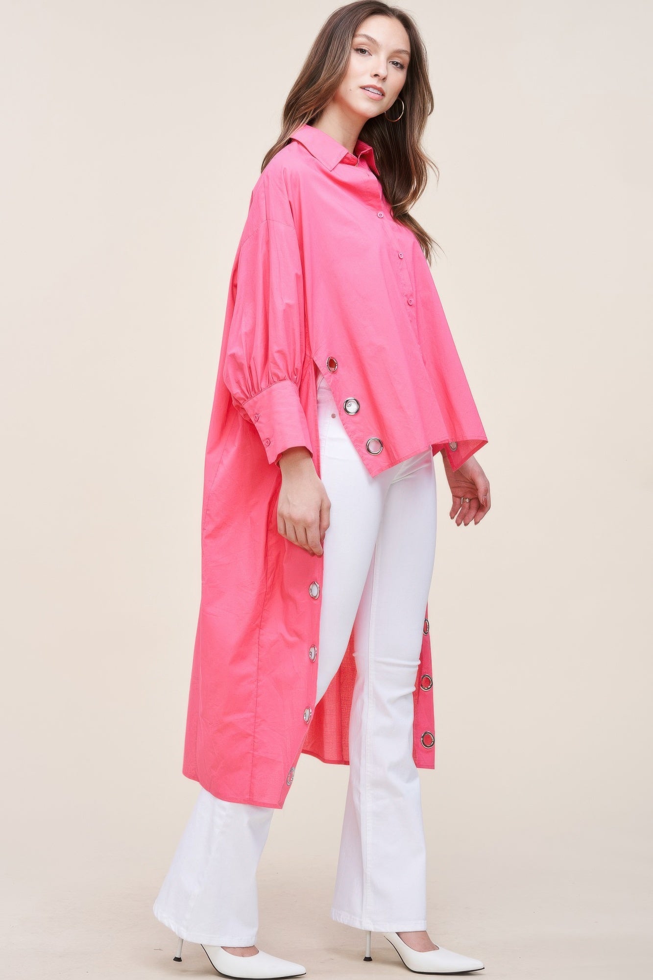 Oversized Shirt With Long Back - Wear Arielle