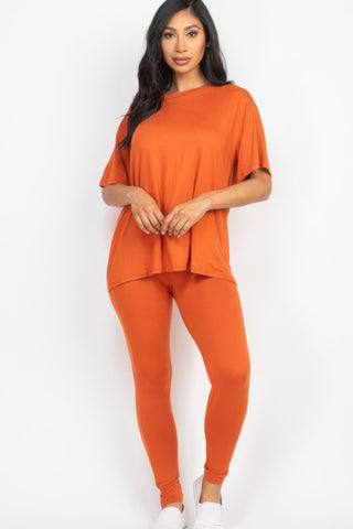 Oversized T-shirt & Leggings Set - Wear Arielle